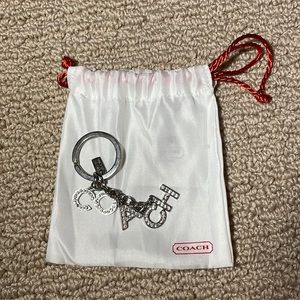 silver coach bag charm or keychain